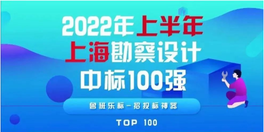 上海昌发岩土工程勘察技术有限公司，2022年上半年，在上海勘察设计中标100强中，排名第52名 