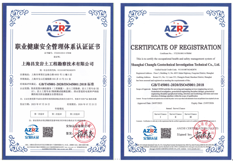 职业健康安全管理体系认证证书